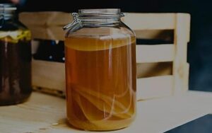 jar of kombucha