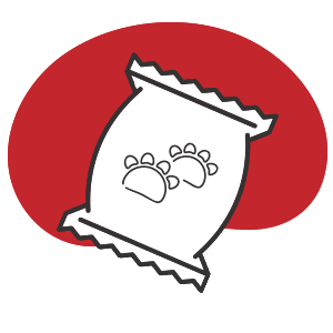 pet snacks bag icon