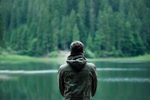 man standing alone