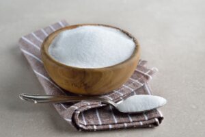 bowl of erythritol on table