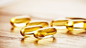 omega 3 supplements on a table