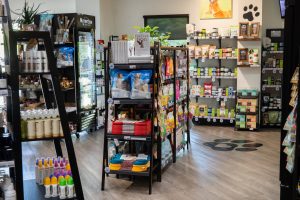 pet wellness products stocked on shelves
