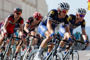 cyclists in a road race