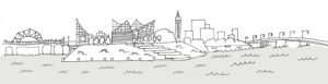 drawing of the skyline of chattanooga tn