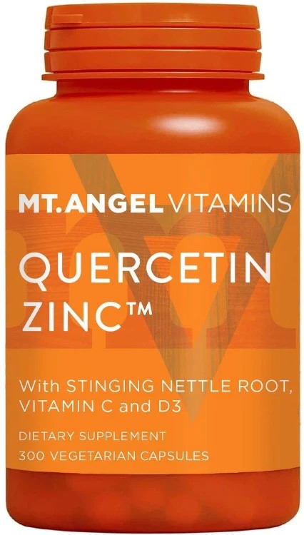 bottle of mt angel quercetin and zinc