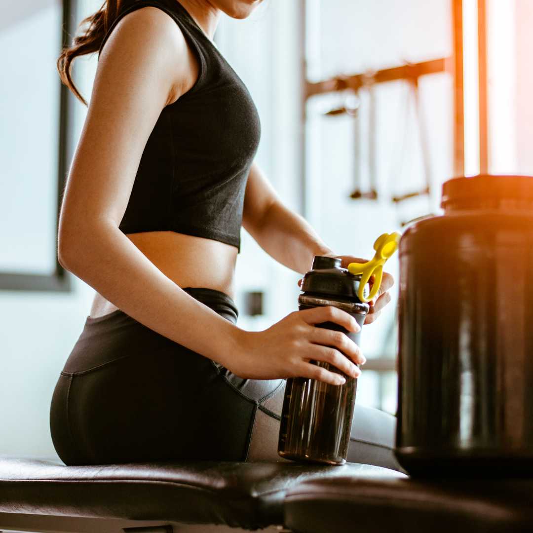 woman working out while taking creatine