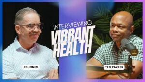 Health coach discusses greens with owner of Vibrant Health