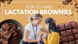 health coach makes lactation brownies
