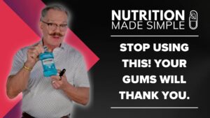 Health coach discusses oral care with whiteboard